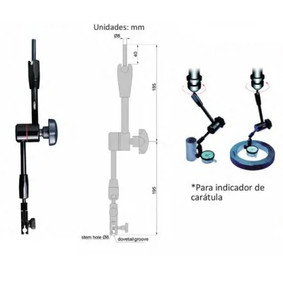 HERRAMIENTA CLASE MEDICIÓN TIPO BRAZO PARA INDICADORES MARCA INSIZE SKU: 6294-1A | MAINCASA